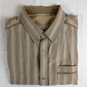 Prana Men's Snap Shirt - Light Brown